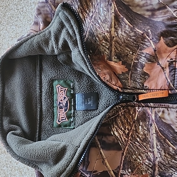 Trail Crest Men's Mossy Oak Fleece Jacket Size 2X - Picture 4 of 11